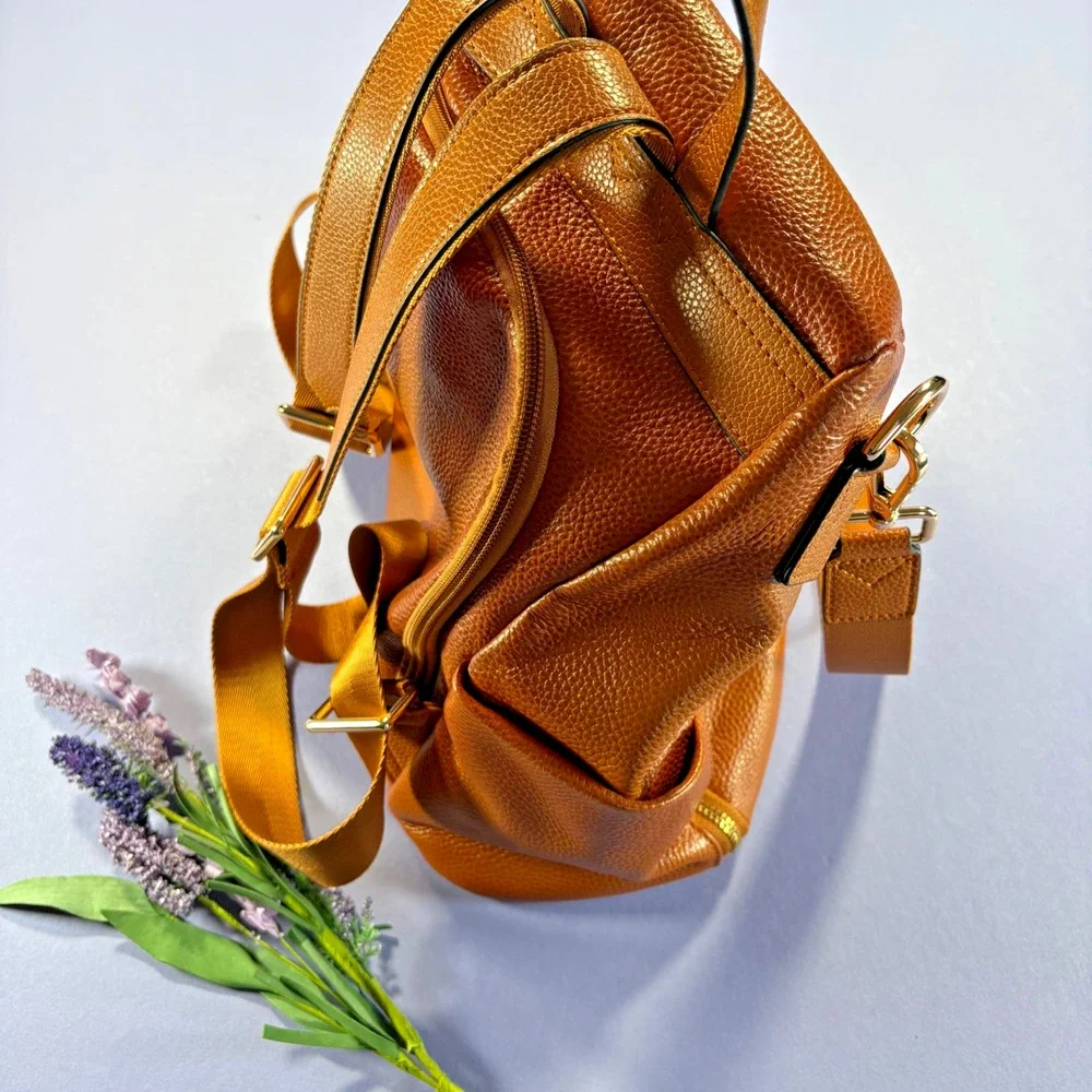 Kattee Womens Anti-Theft, Pickpocket Backpack Purse Leather Brown Travel Safety